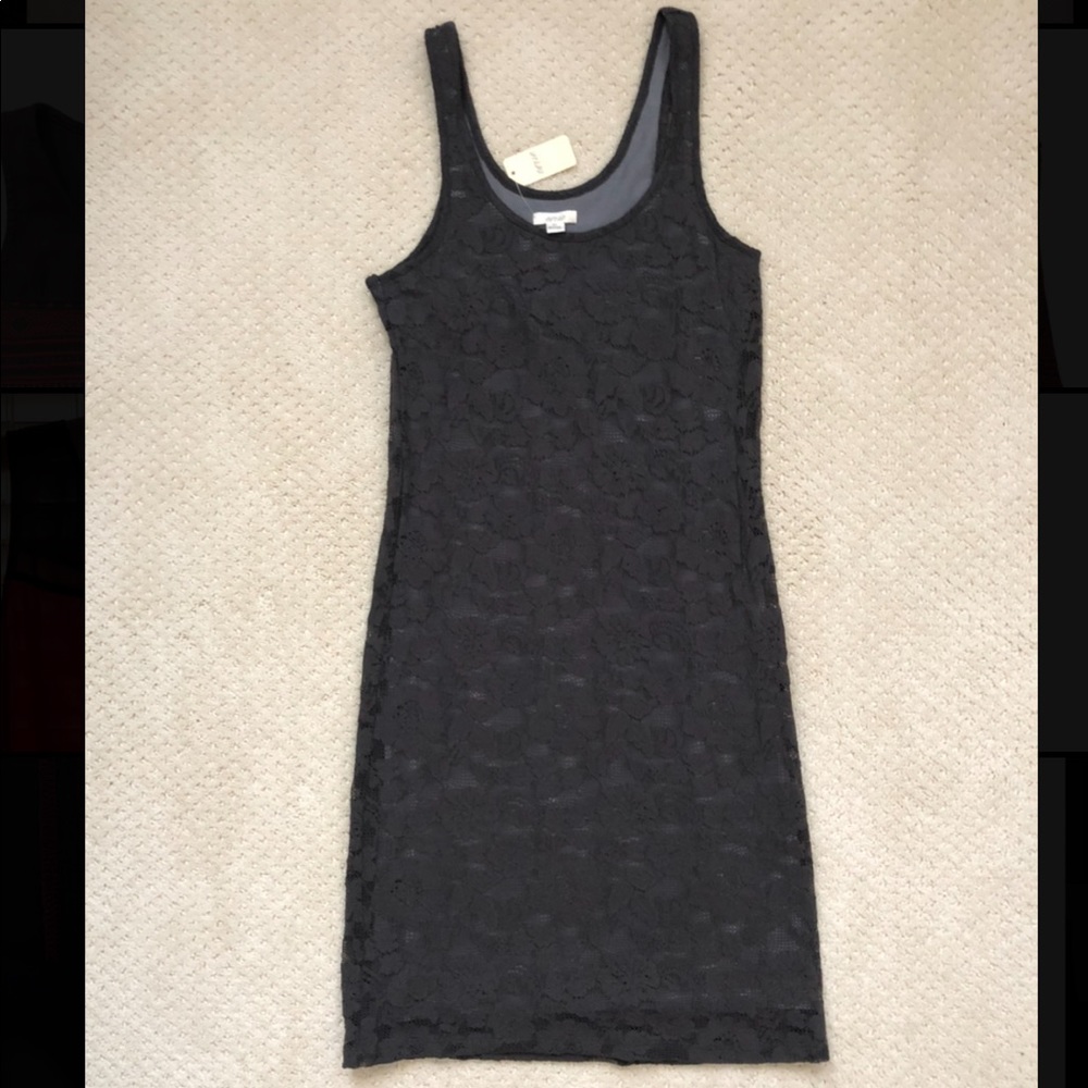 NWT Aerie grey lace sleeveless dress